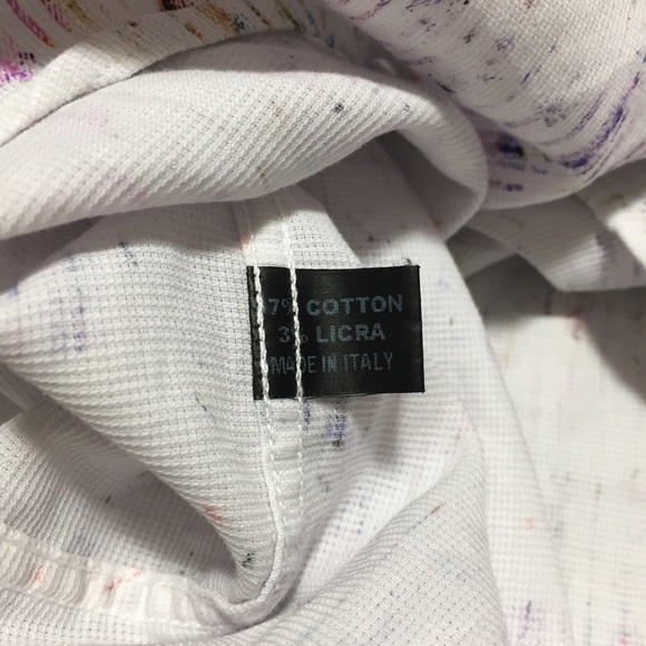 Scarci La Buona Vita Button Up Shirt Men’s M White Rainbow Colors Made In Italy - Picture 10 of 10